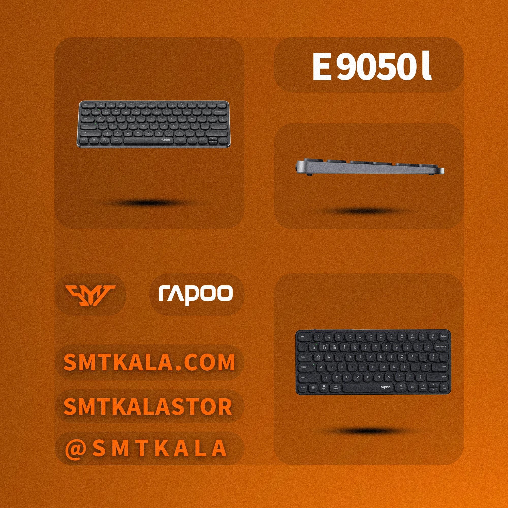el 9050 l copy E9050L قیمت و خرید کیبورد بی سیم رپو مدل - تصویر 1