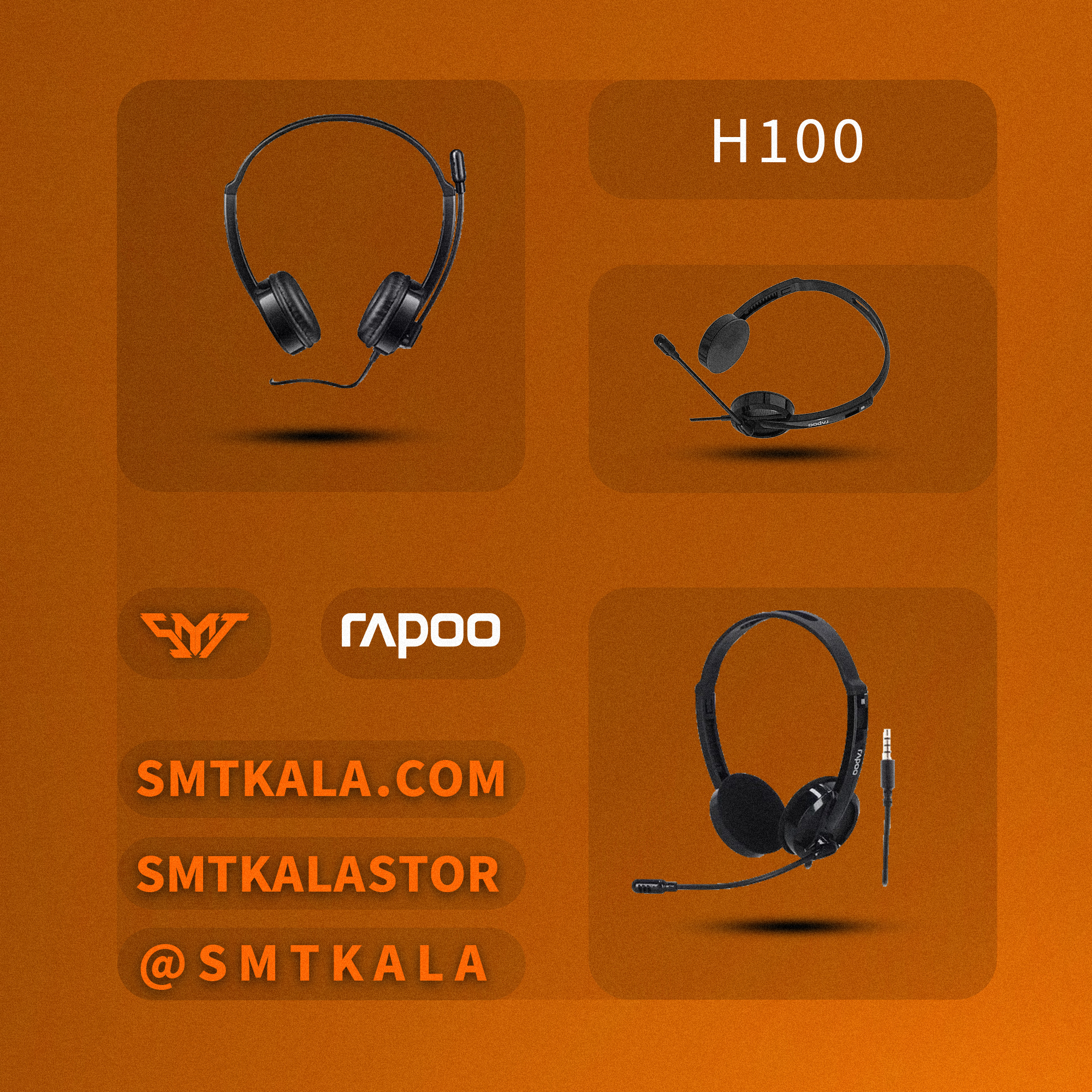 H100 H100 قیمت و خرید هدست اداری رپو مدل - تصویر 1